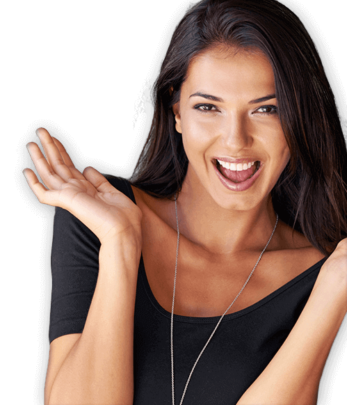 Smiling young woman using Invisalign